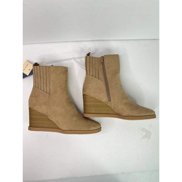 Universal Thread Cypress Wedge Hell Ankle Boots Wonen’s -Taupe/Tan Size 8 #519 - Picture 7 of 12